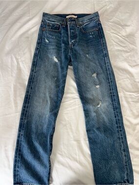Levi's Wedgie Straight Jeans Blue Waist 24